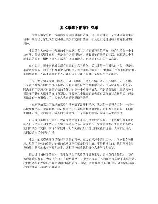 读《槭树下的家》有感
