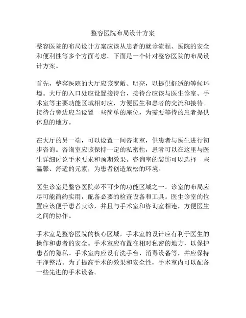 整容医院布局设计方案