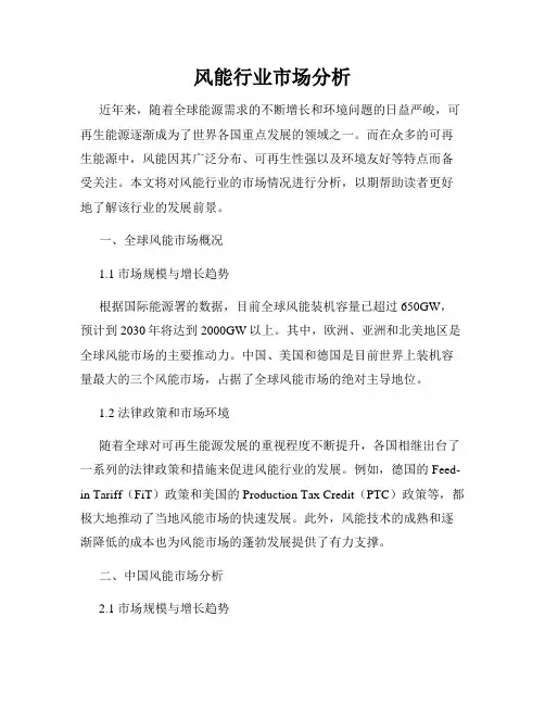风能行业市场分析