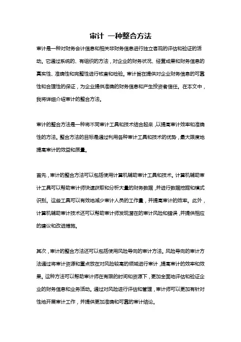审计 一种整合方法