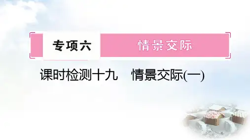 2024年湘少版小学英语复习课时检测十九情景交际作业课件