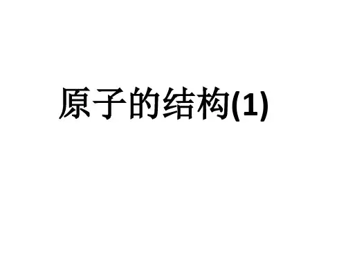 《原子的结构》人教版初中化学优秀课件4