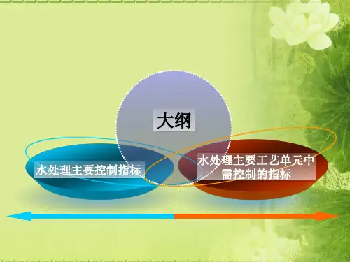 06污水处理中需控制的主要水质指标及意义(1.5h)