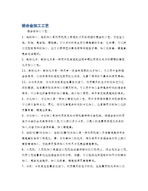 铝合金加工工艺