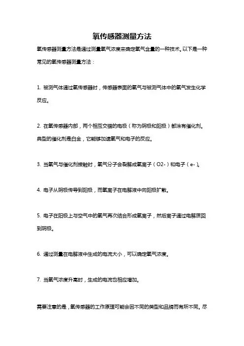 氧传感器测量方法