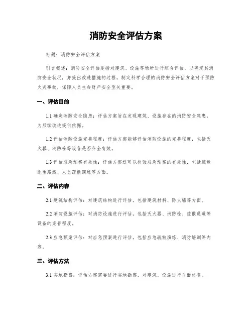 消防安全评估方案