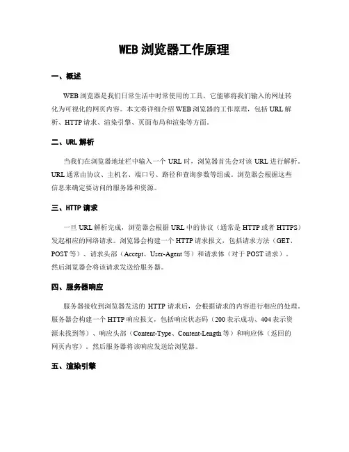 WEB浏览器工作原理