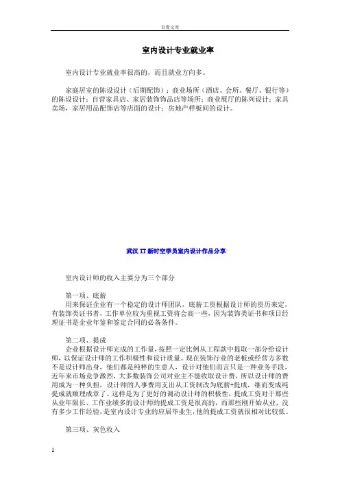 室内设计专业就业率