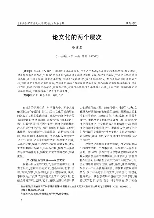 论文化的两个层次