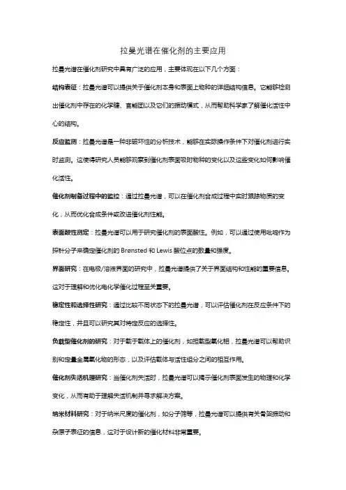 拉曼光谱在催化剂的主要应用