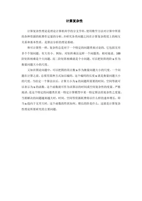 计算复杂性