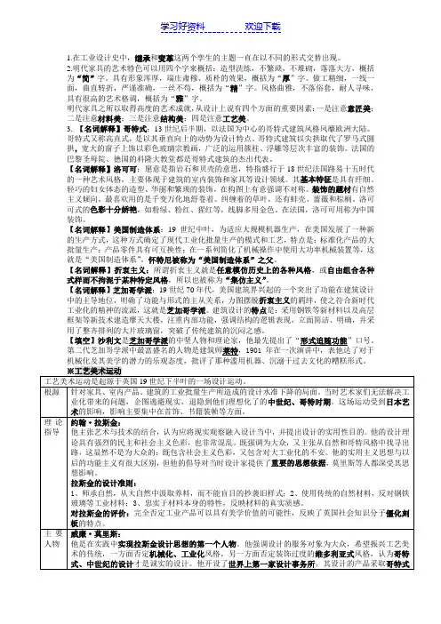 工业设计史知识点