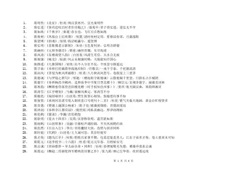 陈姓 100个 好听 诗词 有意义 作者 出处