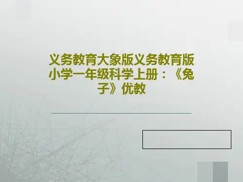 义务教育大象版义务教育版小学一年级科学上册：《兔子》优教15页PPT
