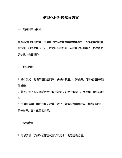 信息化标杆校建设方案