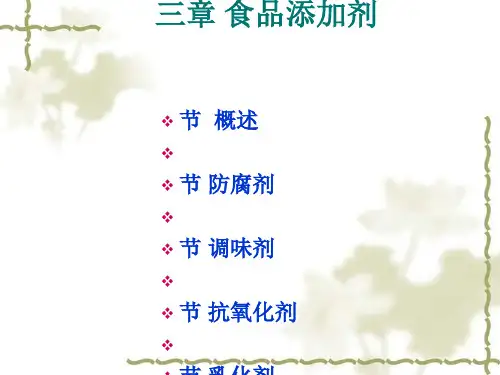 第十三章食品添加剂精选全文完整版