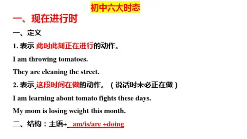 中考英语六大时态复习专题