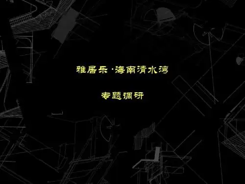 最新2019-【广告策划-PPT】2019年雅居乐海南清水湾专题调研-PPT课件