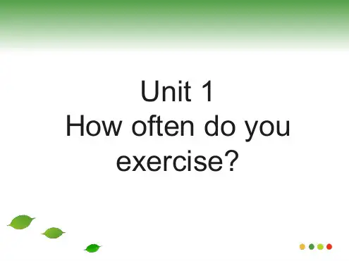 人教版八年级上册Unit2英语说课ppt教学文稿[文字可编辑]