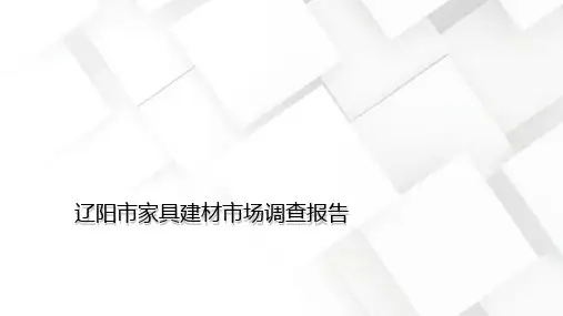 某市家具建材市场调查报告(共38张PPT)