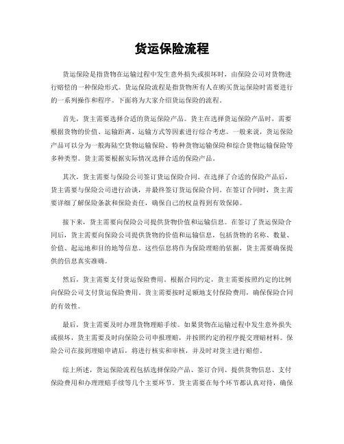 货运保险流程