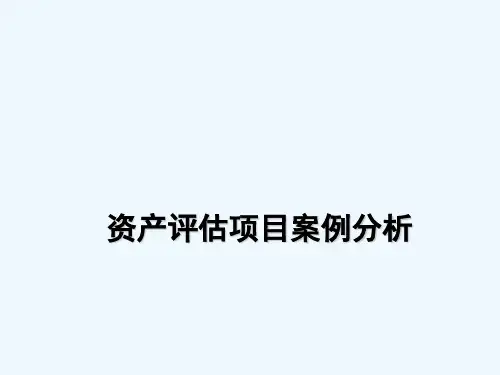 资产评估项目案例分析ppt