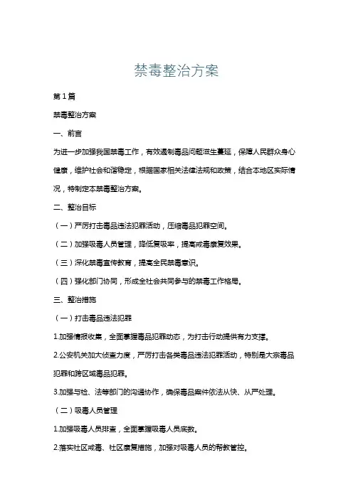禁毒整治方案