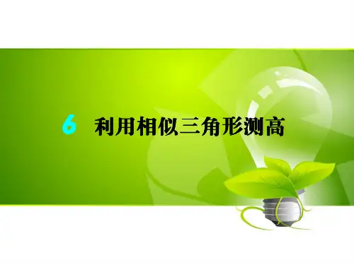 4.6 利用相似三角形测高 课件(共26张PPT)