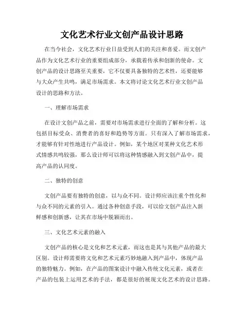 文化艺术行业文创产品设计思路