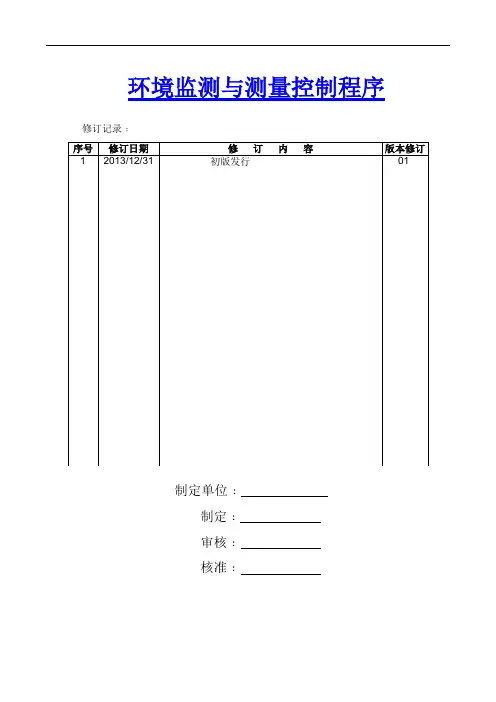 环境监测与测量控制程序