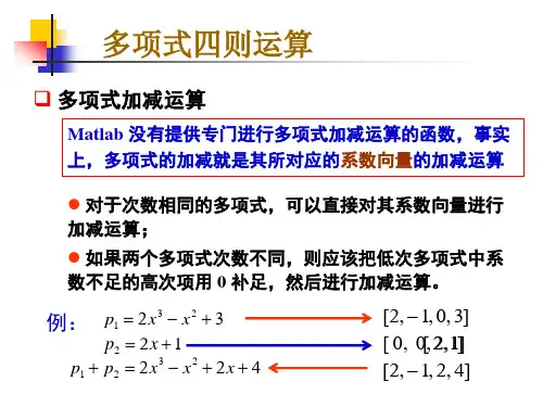 MATLAB求代数方程的近似根(解)