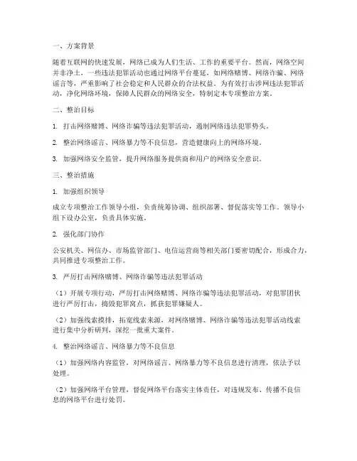 涉网专项整治方案