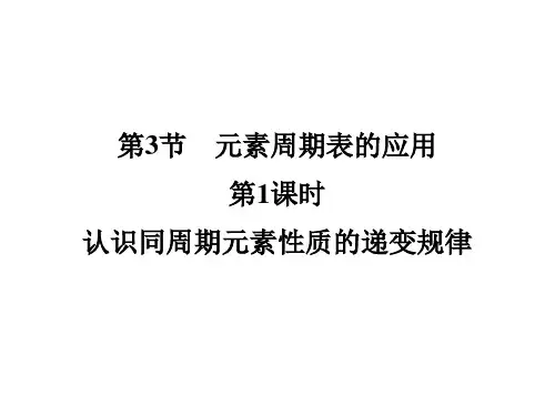 元素周期表的应用PPT课件