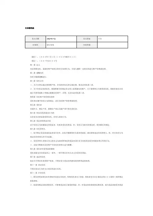 日本信托法