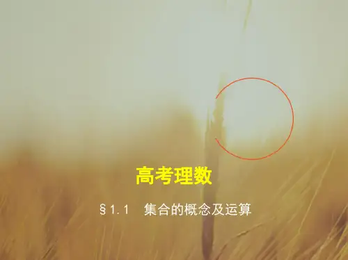 五年高考三年模拟2018届高三数学理新课标一轮复习课件：1.1 集合的概念及运算 精品