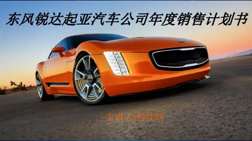 最新汽车4s店年度销售计划书ppt模板