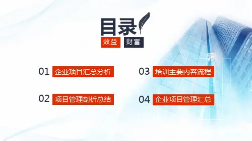 企业项目管理分析总结报告内容PPT演示