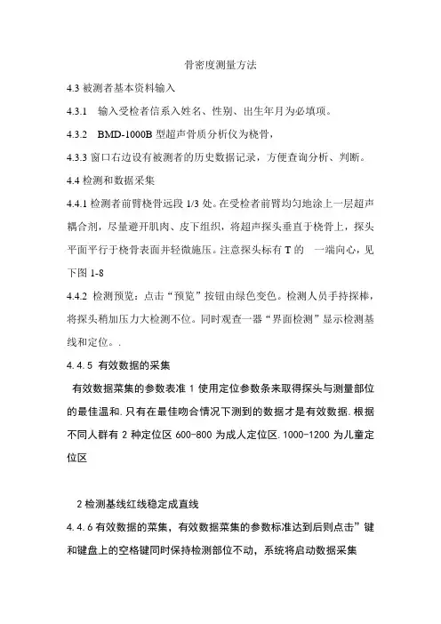 骨密度测量方法