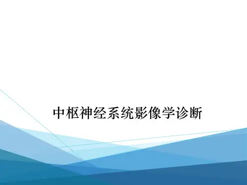 脑血管疾病CT、MRI诊断标准及解释