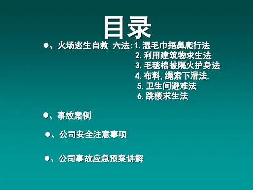 火灾逃生自救六法