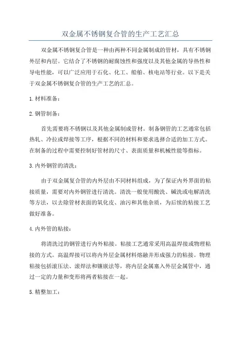 双金属不锈钢复合管的生产工艺汇总
