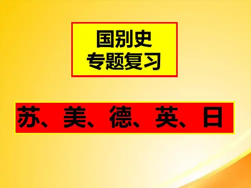 国别史专题复习ppt 通用