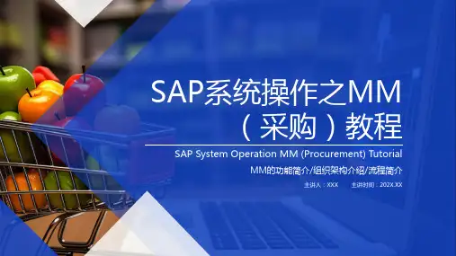 SAP系统操作之MM采购培训PPT