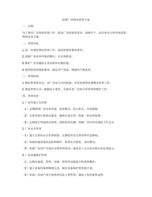 标准厂房物业管理方案