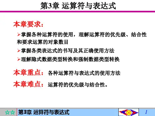 理解运算符的优先级