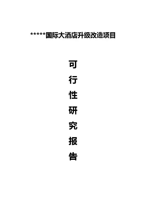 某某国际大酒店升级改造项目 可行性研究报告