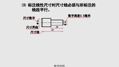 常见技术图样尺寸标注PPT课件