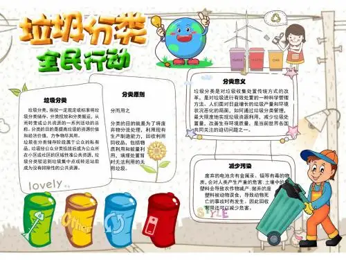 垃圾分类手抄报文字少画面多