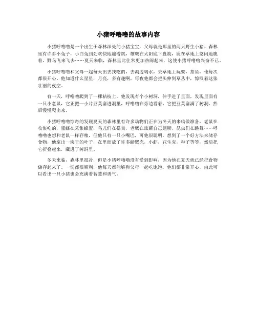 小猪呼噜噜的故事内容