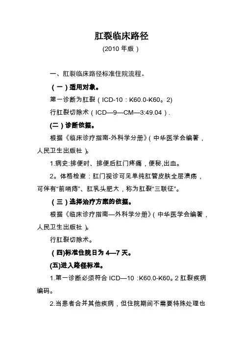 肛裂(普外科版本)